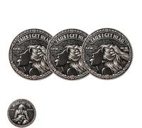 KIEYIQE Pièce commémorative « Pile ou Face » - Pièce défi Humoristique pour Couples, jeton Porte-Bonheur Double Face, Cadeau Humoristique pour Couples (3pcs)