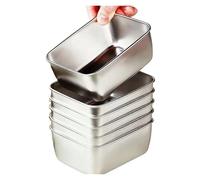 KIFSDLF 6 boîtes de conservation alimentaire en acier inoxydable avec couvercles, rangement hermétiques for réfrigérateur, à lunch for le bureau, fruits bento pour Fruits, Salades,Cuisine