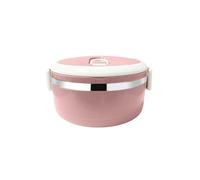 KIFSDLF Boîte à lunch en acier inoxydable, boîte isotherme de type seau, bento empilable, facile nettoyer, idéale for le bureau et camping pour Fruits, Salades,Cuisine(Single layer pink)