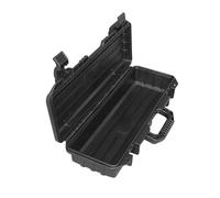 KIFSDLF Boîte à Outils Longue en Plastique PP, Coffre de Rangement d'instruments, étanche et résistant l'humidité avec Valise Coton, Organisateur boîte(Black Empty Box)