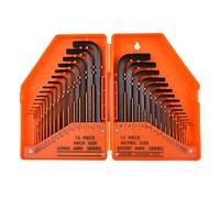 KIFSDLF llen hexagonale, 30 pièces, 0.028 "- 3/8" pouces et .7mm-10mm, ensemble d'outils à bras long de taille métrique pour Vélos(Orange)