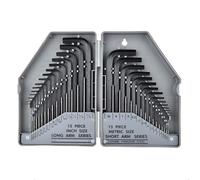 KIFSDLF llen hexagonale, 30 pièces, 0.028 "- 3/8" pouces et .7mm-10mm, ensemble d'outils à bras long de taille métrique pour Vélos(Dark Grey)