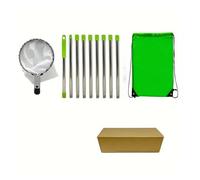 KIFSDLF Cueille-Fruits en Acier Inoxydable avec Perche télescopique de 3,2/3,6/4 m for vergers, fermes et Jardins Hauteur pour la Récolte de Pommes, D'agrumes(3.6m)