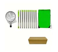 KIFSDLF Cueille-Fruits en Acier Inoxydable avec Perche télescopique de 3,2/3,6/4 m for vergers, fermes et Jardins Hauteur pour la Récolte de Pommes, D'agrumes(4m)