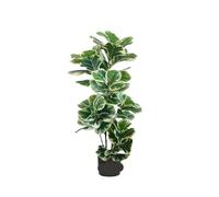 KIFSDLF Grand ficus Artificiel de 35 à 150 cm, Fausse Plante de Sol en Plastique, Feuilles de Violon, Toucher réaliste, for décoration de Maison, de Magasin ou de fête(120cmset)