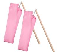 KIFSDLF Lot de 2 Rubans Danse sans nœuds, Accessoires, en Bois for la Gymnastique Enfant