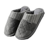 KIFSDLF Pantoufles imperméables en duvet for hommes, grande taille 48 49, chaussures d'intérieur d'hiver caoutchouc for, pantoufles de sol for(MD-19 Gray,CN42-43)