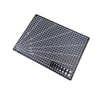 KIFSDLF Planche à découper A4, Outil de Couture, Patchwork, d'artisanat Cuir Bricolage, Plaque Base Double Face Auto-réparatrice pour travaux manuels, Loisirs créatifs(Black,A4 30X22cm)