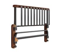 KIFSDLF Porte-Serviettes Pliable en Noyer, Double Couche, Bois Massif, avec Crochets, étagère de Rangement, Accessoires Salle Bain, 50/60 cm(Standard Style 50cm)