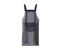 KIFSDLF Tablier en plastique transparent, imperméable et résistant à l'huile, for la cuisine, le nettoyage ménager, coiffeur, manucure(Black)