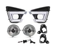 KIFWGIH Pour Mazda Pour CX5 Pour CX-5 2012 2013 2014 2015 2016 Feux Jour À LED Tricolores Clignotants Antibrouillard Pare-chocs Avant 12V Brouillard(DRL Halogen Fog Set)