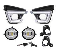 KIFWGIH Pour Mazda Pour CX5 Pour CX-5 2012 2013 2014 2015 2016 Feux Jour À LED Tricolores Clignotants Antibrouillard Pare-chocs Avant 12V Brouillard(DRL LED Fog Set)
