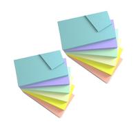 KIFZM 12 blocs-notes autocollantes de 7,6 x 12,7 cm, 76 x 127 mm, 6 couleurs harmoniques pastel assorties, 80 feuilles par bloc pour rappel, liste de contrôle ou liste de choses à faire (pastel 12 blo
