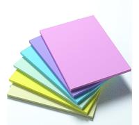 KIFZM Blocs géants adhésifs extra larges de 15,2 x 20,3 cm,couleurs pastel harmoniques,203 mm x 152 mm,50 feuilles/bloc,6 blocs brouillons,présentations,ateliers,outils d'organisation N06086