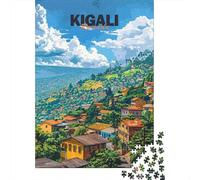 Kigali Rwanda Cityscape De Fin D'année Puzzle en Bois, 1000 pièces