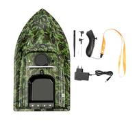 KigerNee Bateau d'alimentation télécommandé de 500 m - 1,5 kg - Chargement intelligent - Double moteur - Pour la pêche à la carpe - Cadeau - Double moteur - 13 000 tr/min - Avec lumière LED