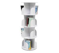 KigerNee Bibliothèque pivotante à 360 ° - 4 niveaux - 16 compartiments - Étagère sur pied - Étagère pivotante - Étagère de bureau - Étagère de rangement pour salon, chambre à coucher, bureau, chambre