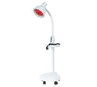 KigerNee Lampe infrarouge 275 W - Lampe chauffante avec minuterie et 5 roues universelles - Rotation à 360° - Lampe thérapeutique - Lumière rouge - 8-70 °C - Température réglable pour le dos, les