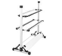 KigerNee Support de canne à pêche 71,5 cm x 31 cm x 70 cm - Support de canne à pêche en alliage d'aluminium, pour jusqu'à 24 cannes à pêche, organisateur de rangement pour cannes à pêche dans le