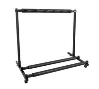 KigerNee Support de guitare à 5 positions, en métal, tube en fer à haute résistance de 25 x 25 mm et rembourrage en mousse, support d'affichage pliable pour guitares électriques, basses, ukulélés