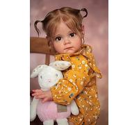 KIGKYO Bebe Reborn Silicone,23 Inches/60cm Reborn Doll Simulation Girls Handmade 3D Painted Very Cute Doll Like Real People