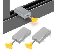 Kigniote 2 Pièces Verrou Baie Coulissante Bloc Baie Vitrée Coulissante Avec Clé Fermeture Baie Coulissante d'aluminium Sécurité Réglable Anti vol Bloque Porte Coulissante Pour La Sécurité Des Enfants