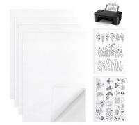 Kigniote 6 Feuilles Papier Broderie Soluble Stabilisateur Broderie Auto-Adhésif Vierge Stabilisateur A4 Water Soluble Embroidery Fleece-per Ricami Stampabili, per Ricamo a Mano, Vestiti fai da te