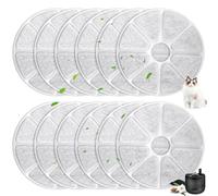 Kigniote Lot de 12 Filtre Fontaine eau Chat pour Philips PAW3210/02, Filtre Fontaine a Eau Chat Remplaçant à Charbon Actif, Triple Système de Filtration