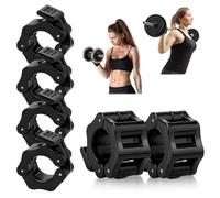 Kigniote Lot de 6 Collier Bague de Serrage Haltères de 30 mm, Clips de Collier d'Haltères Plastique Colliers de Blocage d'Haltères, pour Entraînement, Haltérophilie, Entraînement et Fitness