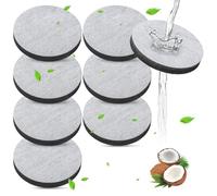 Kigniote Lot de 8 Disque Filtrant à Eau Recharge pour Bouteilles Compatible avec Brita Fill & Go - Réduit les PFAS, Chlore, Microparticules, d'Autres Substances Altérant le Goût Dans l'Eau Potable