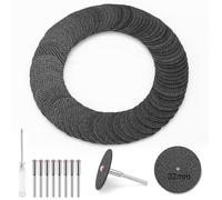Kigniote Lot de 80 disques à tronçonner pour Dremel avec 8 disques à tronçonner en métal de 32 mm pour outil multifonction pour rainurer, fraiser et couper l'acier inoxydable, le fer et d'autres