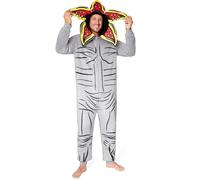 Kigurumi homme Stranger Things Gris taille M, déguisement Halloween combinaison à capuche ample fermeture éclair, costume cosplay M