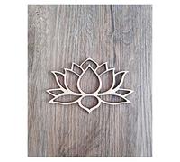 KIHENE Fleur de Lotus en Bois Forme découpée au Laser Art Mural décor à la Maison Artisanat Faisant Cadeau harmoniseur d'eau Spirituel (Size : 1 pcs 9cm, Color : 3mm)