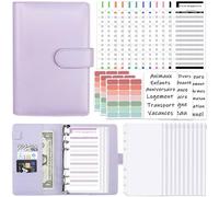 KIHONI Classeur Budget A6 Français,Enveloppe budget, Budget Planner Français avec 10 Budget Enveloppe,12 Feuilles de Budget,3 Autocollants Français,3 Etiquete pour Maison Bureau et Voyages