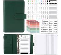 KIHONI Classeur Budget A6 Français,Enveloppe budget, Budget Planner Français avec 10 Budget Enveloppe,12 Feuilles de Budget,3 Autocollants Français,3 Etiquete pour Maison Bureau et Voyages
