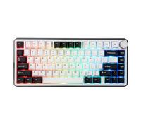 KiiBoom Breeze 75 Clavier de jeu mécanique 75 % aluminium CNC et acrylique, USB-C/BT5.0/2,4 GHz, sans fil, avec structure de joint, RVB, batterie 8000 mAh pour Windows/Mac (noir)
