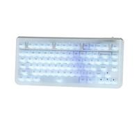 KiiBoom Jade75 Clavier mécanique sans fil 75 % CNC + UV Moulé en résine avec RVB, BT5.0/USB-C/2,4 GHz, QMK&VIA programmable, remplaçable à chaud pour Windows/Mac/Linux (transparent)