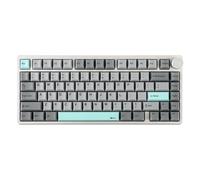 KiiBoom Moonshadow V2 Clavier de jeu sans fil 75 % en aluminium, QMK&VIA, clavier mécanique programmable, BT5.0/2,4 GHz/USB-C, Hot Swappable Creamy Keyboard, bouton, batterie 4000 mAh (argent)