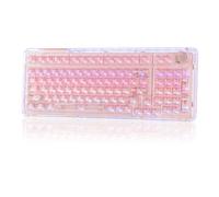 KiiBoom Phantom 98 Clavier mécanique joint d'étanchéité NKRO RVB orienté sud transparentes batterie 8000 mAh Windows/Mac (rose)