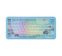 KiiBoom Phantom81 Lite Clavier mécanique 75% gasket QMK&VIA 3 modes RVB, boîtier ABS+UV, remplaçable à chaud Windows/Mac/Linux (bleu)
