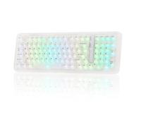 KiiBoom Phantom98 Lite Clavier de jeu mécanique sans fil 96%, programmable VIA, couleur crème avec joint, batterie 8000 mAh, Hot-Swap, RGB, NKRO pour Win/Mac (Clair, interrupteur Mossy)
