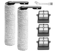 KiimSin Brosse rotative accessoires pour Tineco iFloor 5 Breeze Complete Pièces de rechange pour aspirateur eau et poussière, 2 brosse rotative + 3 filtres Hepa + 1 brosse