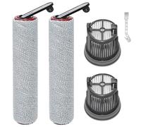 KiimSin Brosse rotative + filtres Pièces de rechange pour Dreame H14 AE accessoires aspirateur eau et poussière, 2 Brosses à rouleau + 2 filtres Hepa + 1 Brosse de nettoyage