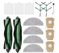 KiimSin Pièce de rechange pour iRobot Roomba Plus 105 Combo + aspirateur robot accessoires, 2 brosse principale, 4 Chiffon, 3 sacs à poussière, 3 filtres, 4 brosses latérales