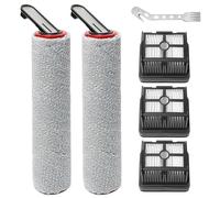 KiimSin Rouleau à brosse et filtre Accessoires pour aspirateur Dreame H15 Mix/H12 Pro FlexiReach/H15 Pro/H15S/H15 Pro FoamWash Pièces de rechange, 2 brosses à rouleaux + 3 filtres HEPA + 1 brosse de
