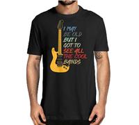 KIINMY Music Lovers T Shirt I May be Old But i got to See All The Cool Bands T Shirt BlackLarge