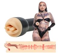 Kiiroo Feel Leigh Raven - bouche artificielle avec langue coupée (couleur chair)