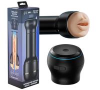 KIIROO PowerBlow Masturbateur Automatique avec Stroker Bouche - Machine Fellation Interactive - Contenu Adulte FeelMe AI - Contrôle d’Intensité - Facile à Utiliser