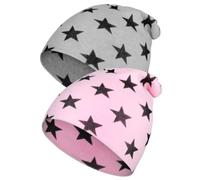 Kiiwah 2 Pièces Bonnet Enfant, Doux Coton Beanie Enfant Unisexe Bonnet pour Garcon e Fille Chaud Beanie Hiver Bébé pour Printemps, Automne, Hiver