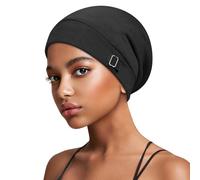 Kiiwah Bonnet Satin Cheveux Nuit, Unisexe Slouchy Beanie avec Doublure en Satin pour Dormir Bonnet de Soin Capillaire en Soie Bonnet Tricoté Doublé en Soie pour Femme et Homme